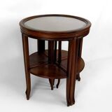 Pedestal table / nesting tables convertible into 2 side tables, Art Nouveau, France, 1910