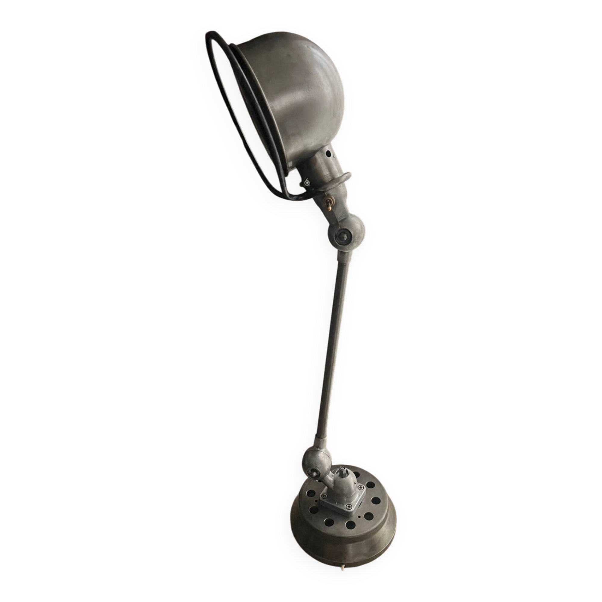 Jieldé articulated workshop lamp – Brushed steel finish / dec