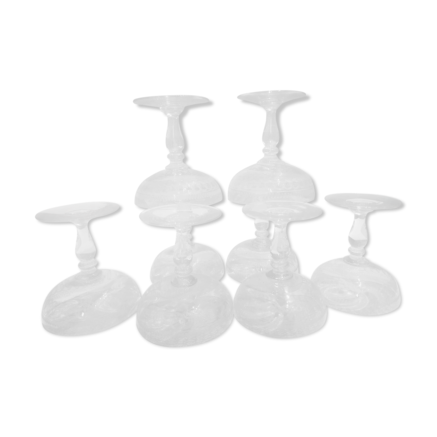 Set of 8 champagne glasses