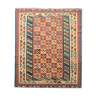 Handmade oriental caucasian kilim flat woven wool area rug- 212x296cm