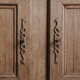 Ardennes-style 2-door chest of drawers in solid oak