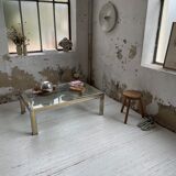 Table basse chrome laiton