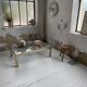 Brass chrome coffee table