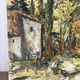 Provençal village landscape, knife oil painting signed René Lechair.