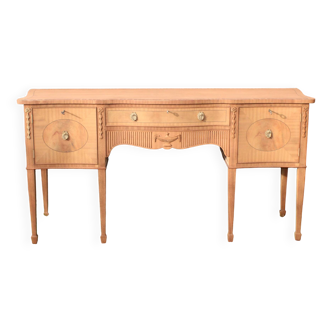 English-made enfilade in Louis XVI style with light wood veneers.