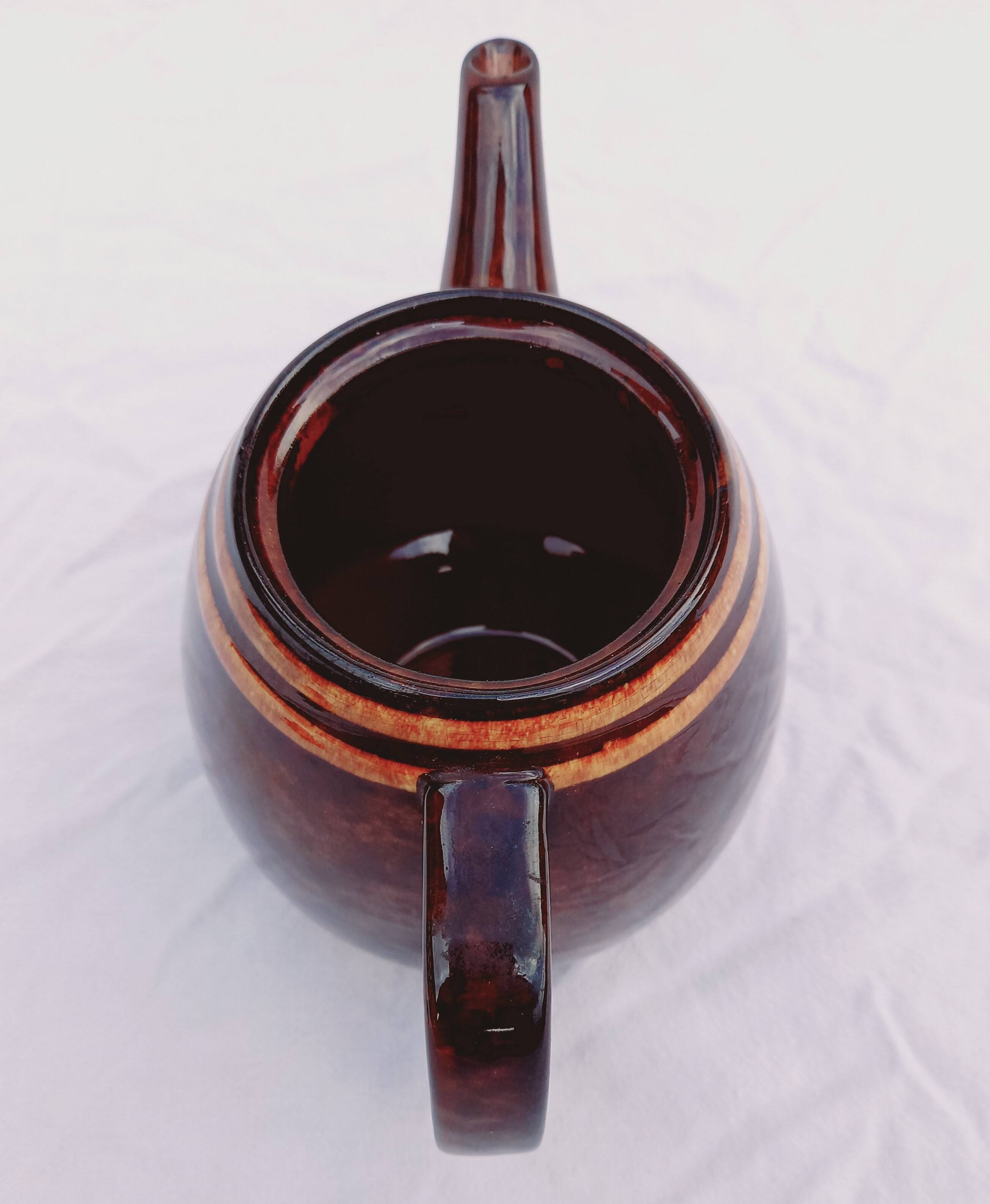 Vintage glazed stoneware teapot