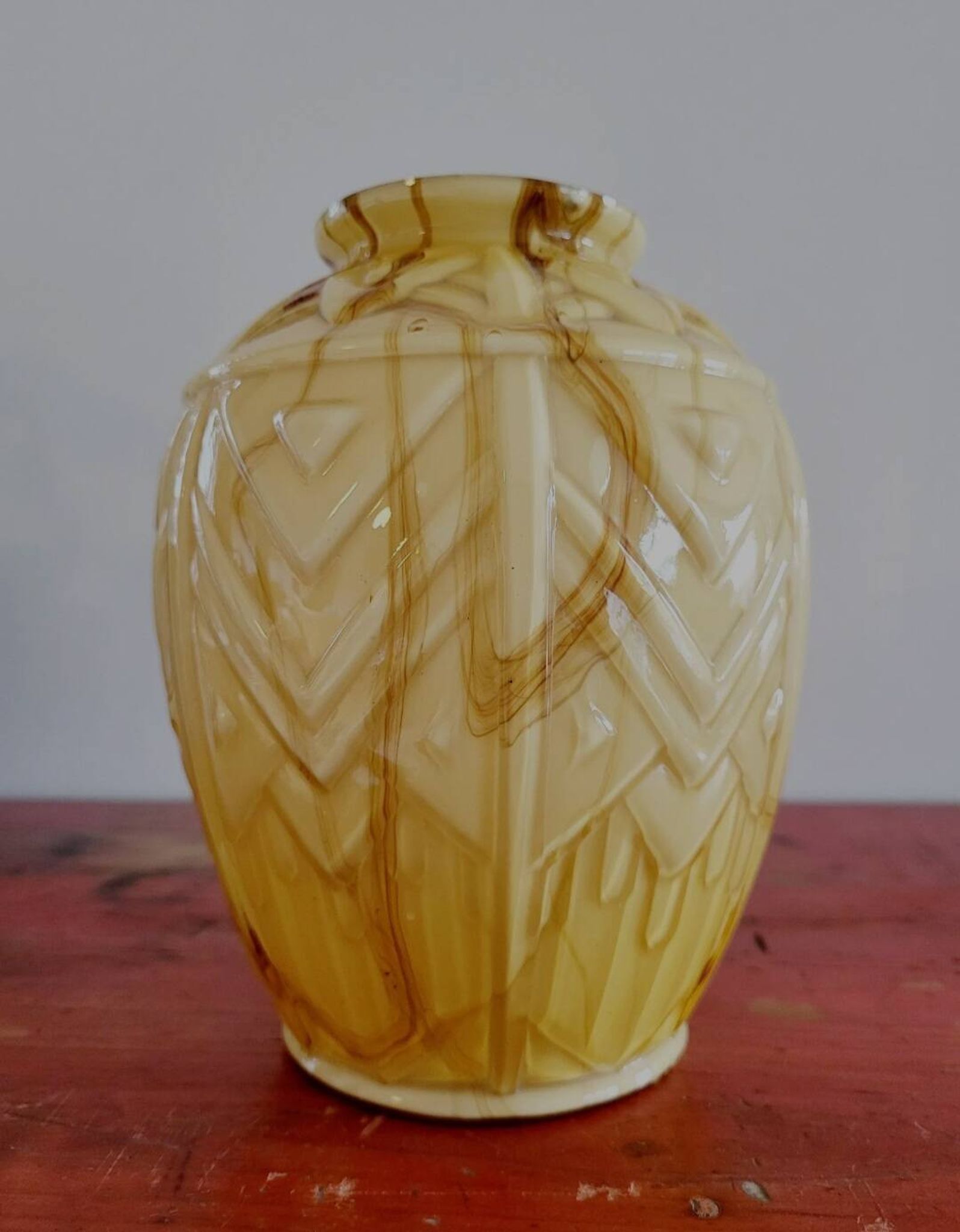 Vases en glaçure opaline Art déco Verreries de Scailmont Henri Heemskerk België