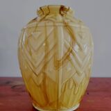 Vases en glaçure opaline Art déco Verreries de Scailmont Henri Heemskerk België