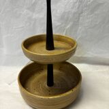 Servant in stoneware and teak