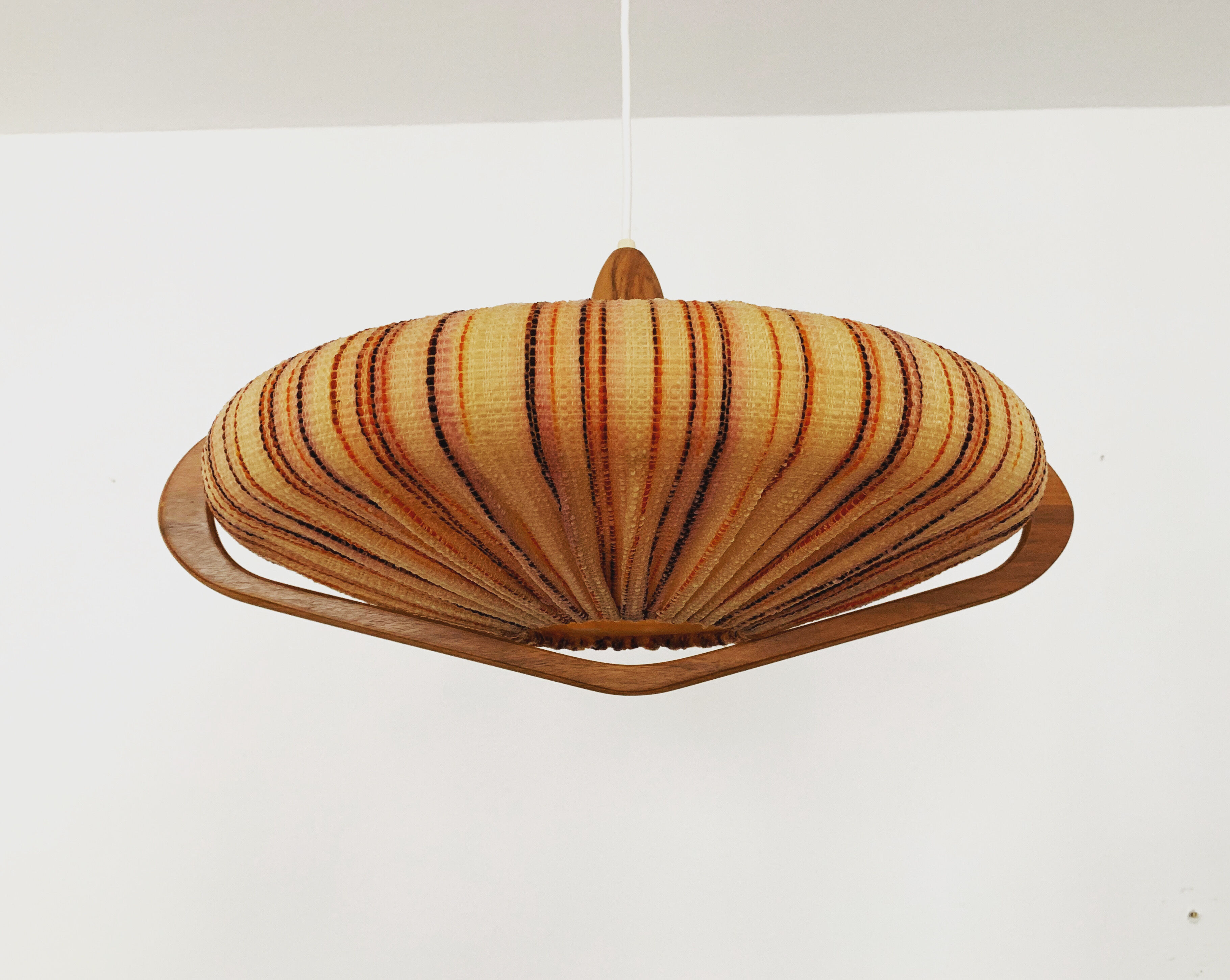 Walnut pendant lamp by Temde