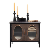 Metal sideboard two glass doors