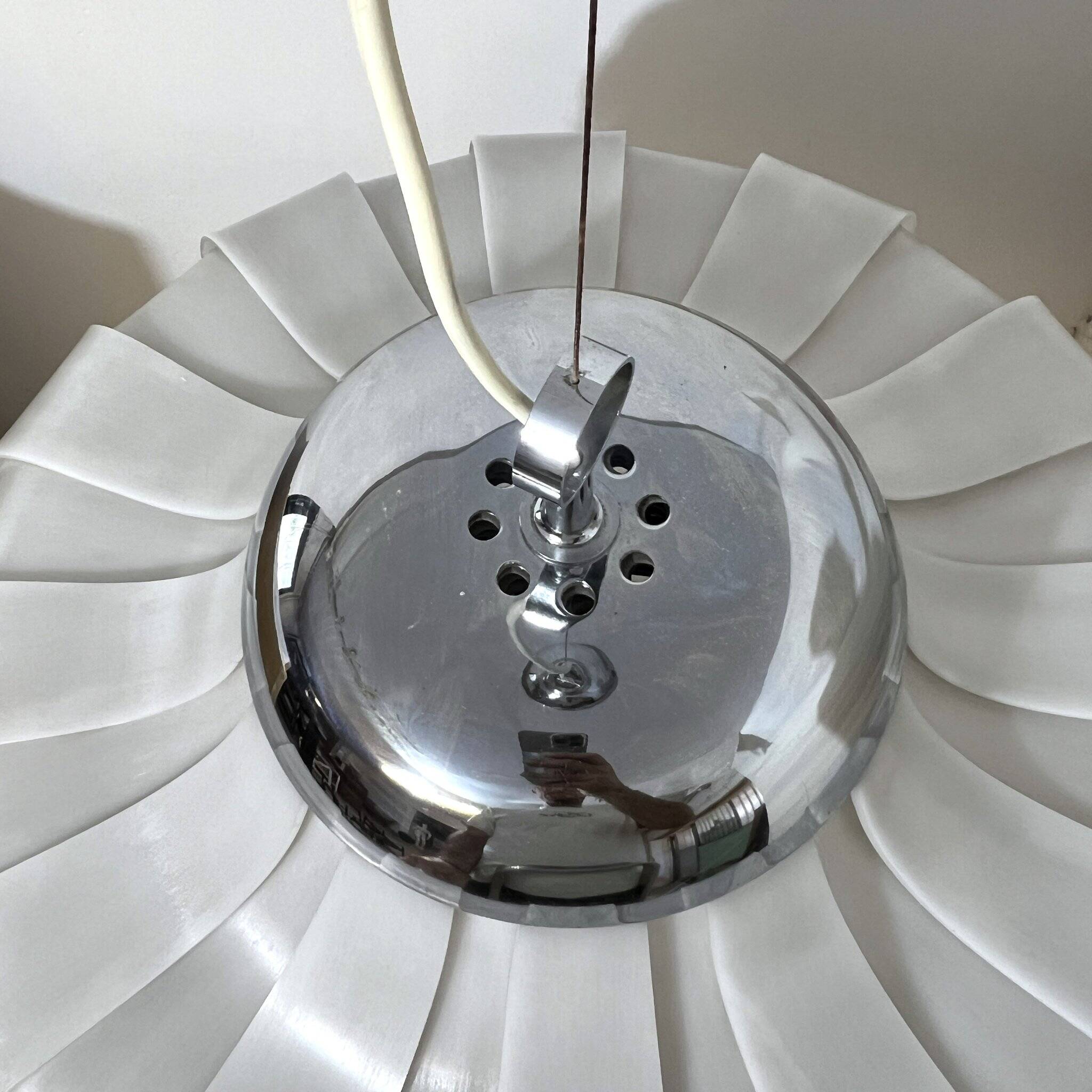 Harvey iGuzzini "Meblo" space age pendant lamp 1960s