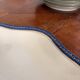 Plate, Ramekin, Salad Bowl 23cm, Limoges Porcelain, Blue and Gold, Betoule