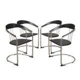 Set of four chairs, Italian design, 1980s, production: Italy