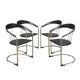 Set of four chairs, Italian design, 1980s, production: Italy