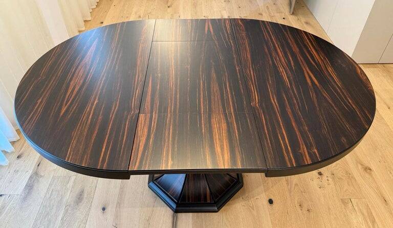 Elegant Extendable Dining Table in Macassar, Italy, 1970s