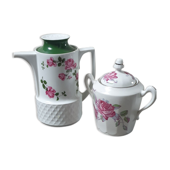 Coffee pot and sugar bowl