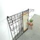 Wall coat rack vintage steel with mirror and shelf