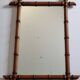 Large French mirror in turned bamboo-style wood, 54 x 76 cm