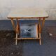 Table d'appoint bambou osier vintage