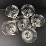 6 engraved wine glasses