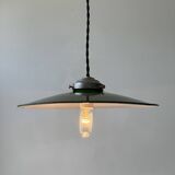 Paire d’anciennes suspensions emaillees 25 cm