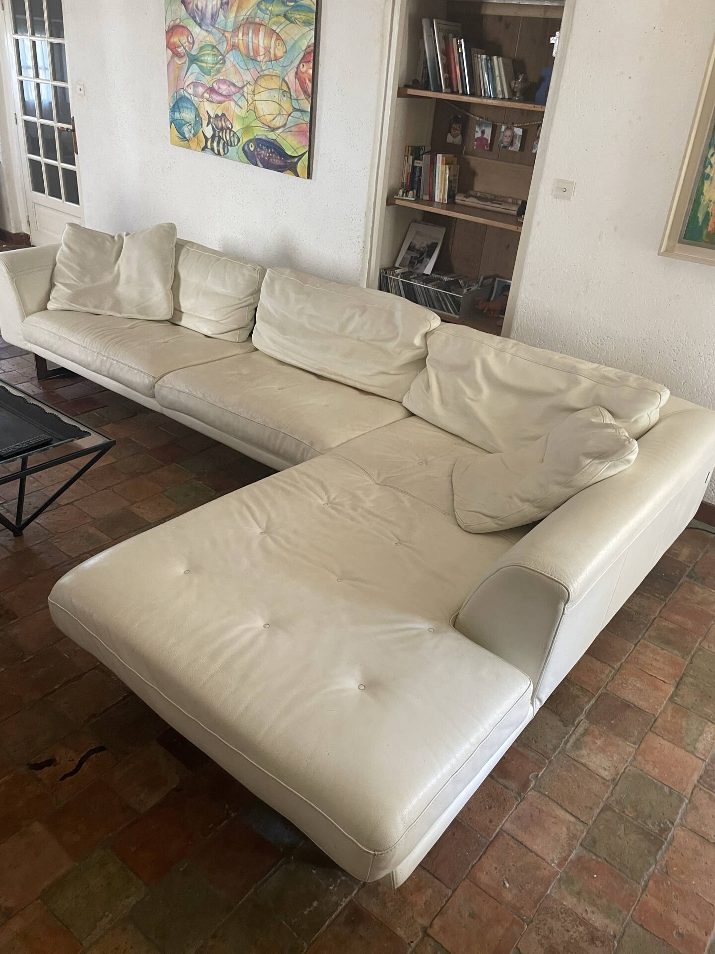 Corner sofa with chaise longue for 4 people
