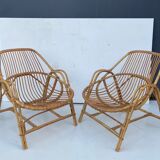 Pair of rattan drivers from the 50s
