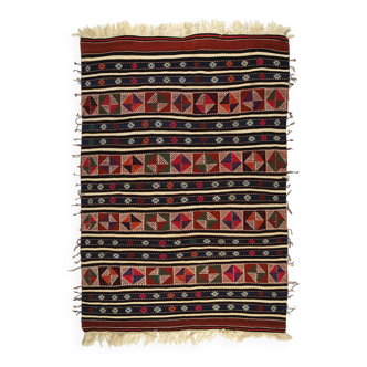 Tapis Kilim turc anatolien vintage fait main 240 cm x 154 cm