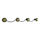 Vintage 1960s coat rack yellow banana mural 4 hooks - 65 x 7 cm