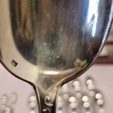 Old silver metal service with box