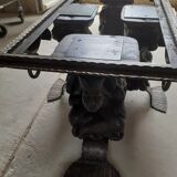 Wrought iron coffee table