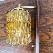 Wall lamp in rosewood, brass and glass, Denmark, 1960.
