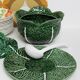 Soup tureen and green cabbage plate