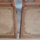 Set of 2 vintage art deco cans chairs.