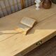 Raw wood coffee table