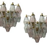 Murano Glass Polygon Sconces Set of 2
