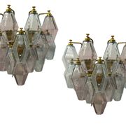 Murano Glass Polygon Sconces Set of 2