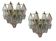 Murano Glass Polygon Sconces Set of 2
