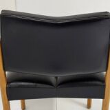 Pierre guariche: vintage 1970 chairs in black skai & beech 70s 19