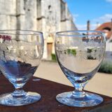 Set of 6 crystal wine glasses