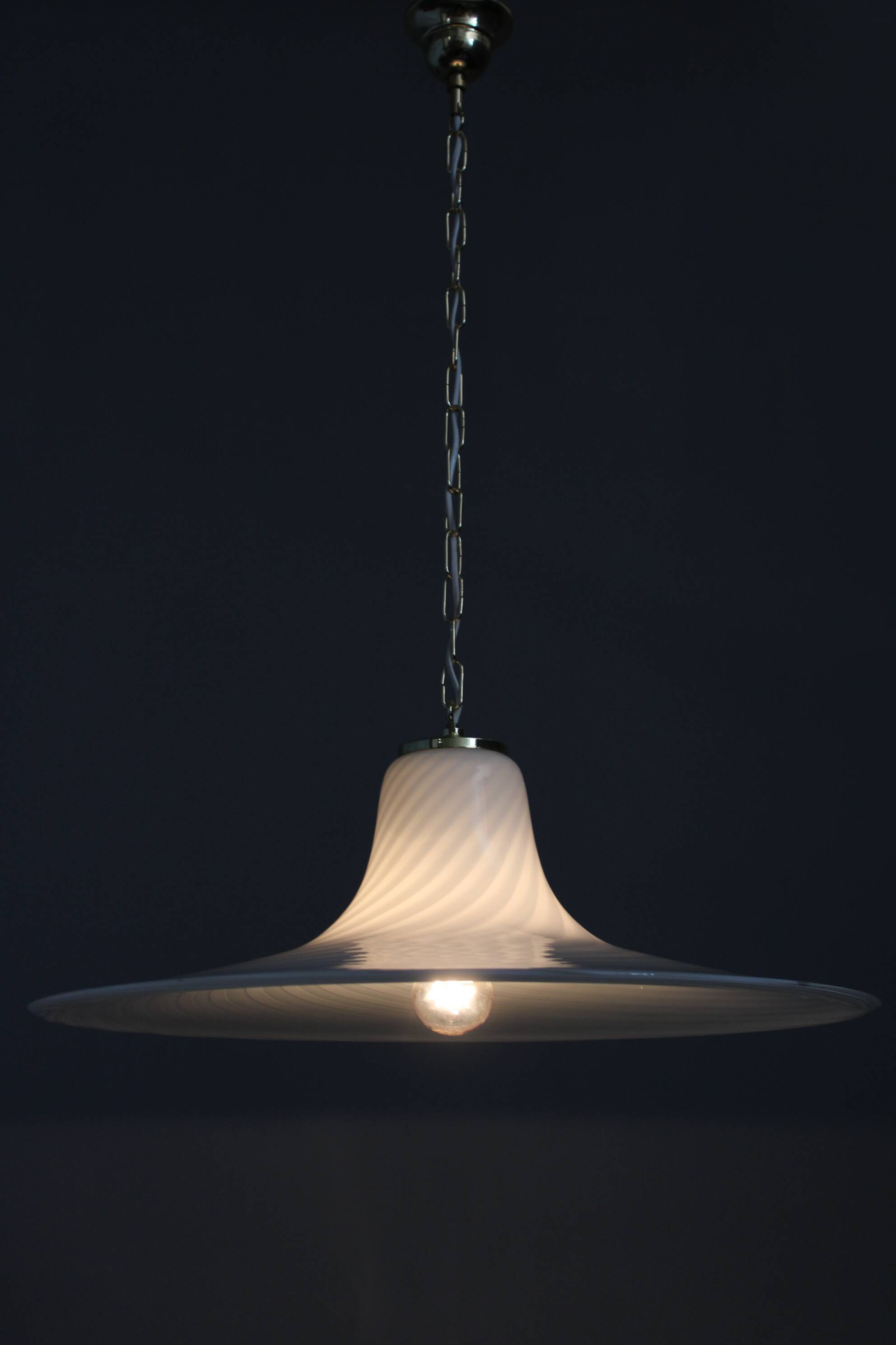 1970s Glass Pendant light By Venice Glass, Italy