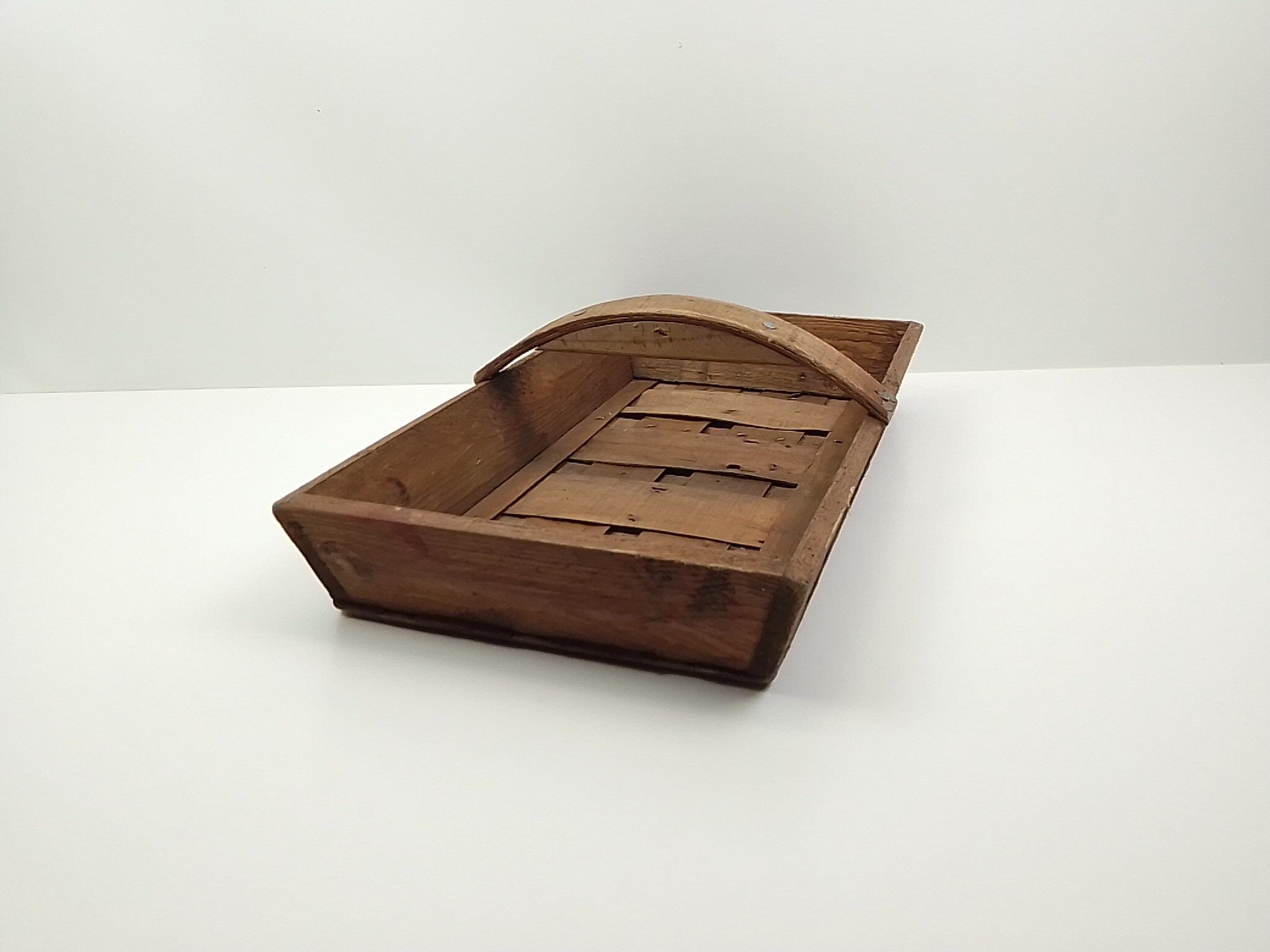 Rectangular wooden basket and crate