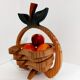Equinoccio fruit basket in foldable wood from the 70s