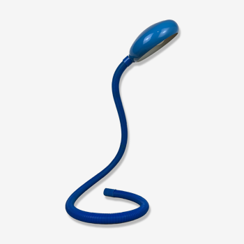 Lampe serpent flexible bleue années 80 memphis