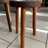 Lot of vintage wooden tripod stools