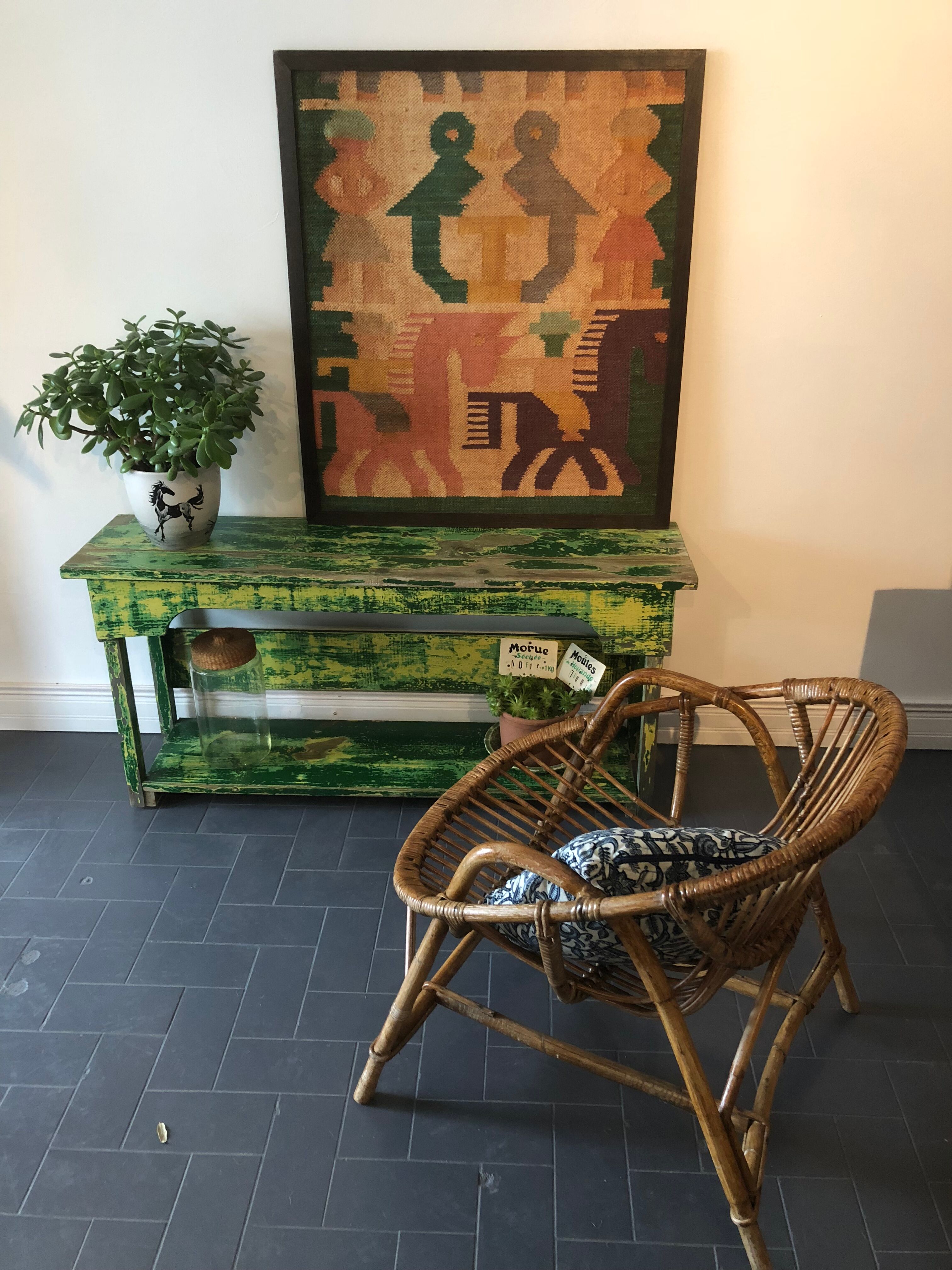 Old wooden console