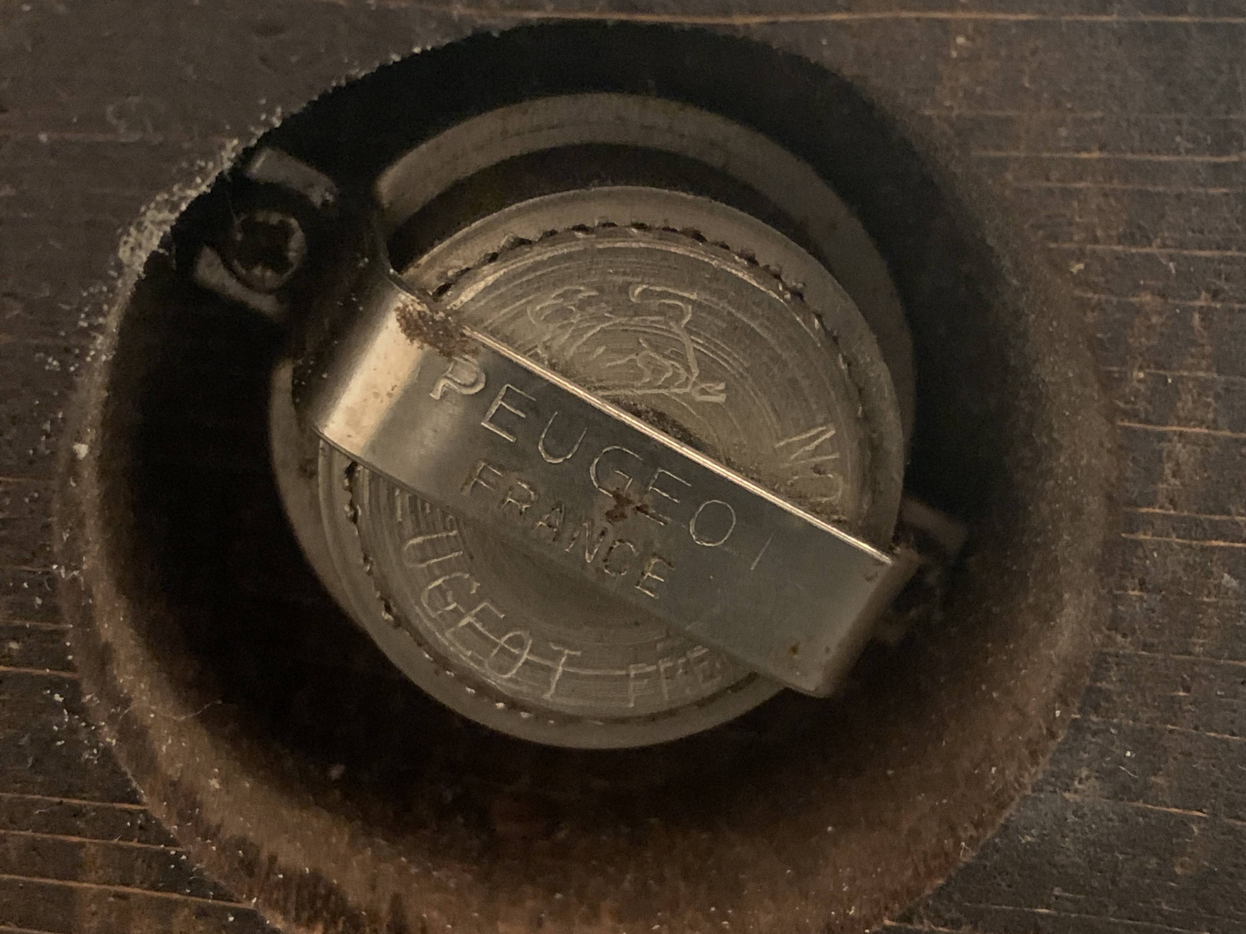 Peugeot Frères Lion wooden pepper mill or pepper shaker, height 26 cm