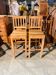 2 chairs / bar stools in teak
