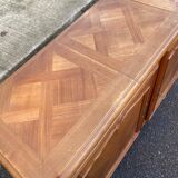 Louis XV buffet in solid wood from the 20th century with a turntable.